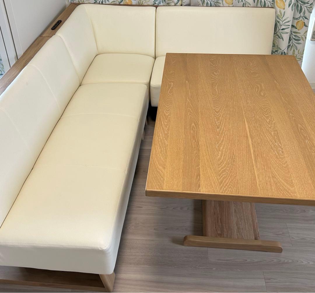 マロン⭐︎ソファダイニングテーブル　4点セットで12万円→11万円①テーブル