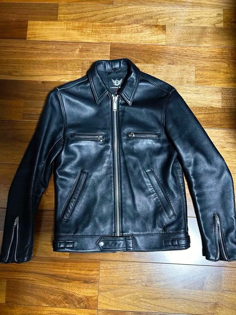 666 シングル ライダース シドジャン 36 英国製 シープスキン