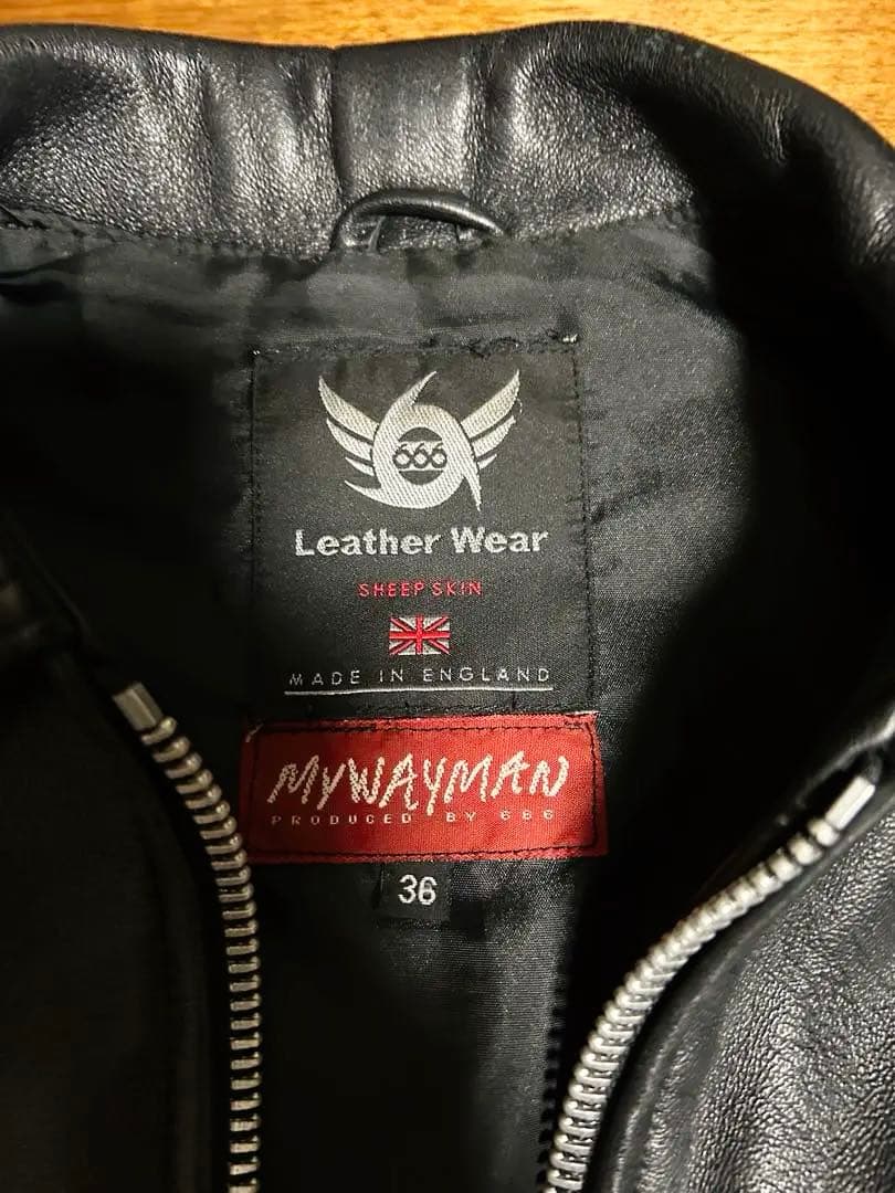 666 シングル ライダース シドジャン 36 英国製 シープスキン