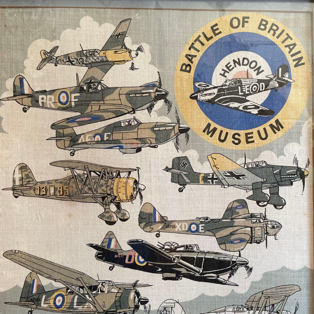 希少品！特大！70sアメリカアンティーク　イギリス空軍飛行機の壁掛けヴィンテージ