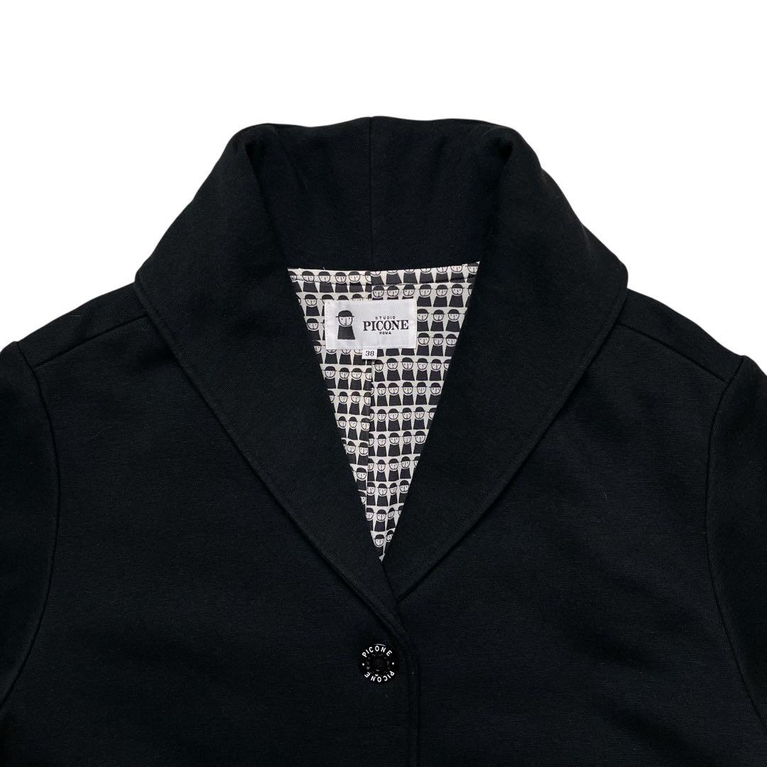 極美品【スタジオ ピッコーネ】ショールカラー コート ジャケット アルチビオ M