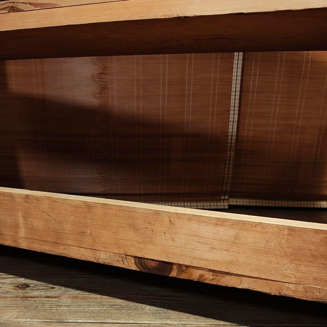 楔本棚　木製本棚4段　オープンラック　昭和レトロ　古家具