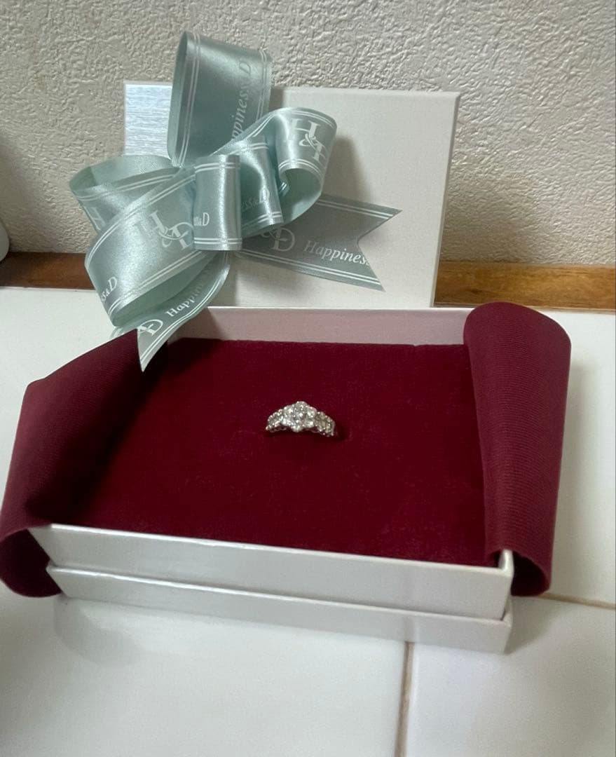 フラワー　プラチナ950 ダイヤモンド リング　指輪 13号