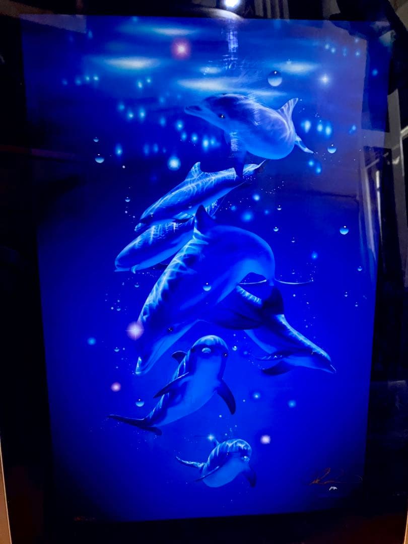 ラッセン 絵画「マジカルモーメント」イルカ