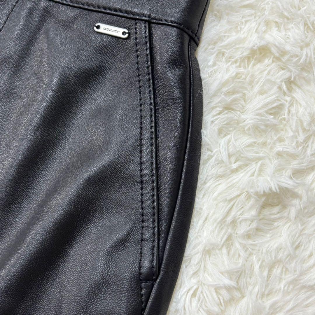 【新品未使用】羊革 本革 COACH コーチ レザースカート