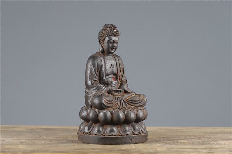 鉄器 鉄仏 大日如来仏像 鎮宅辟邪 開運風水 招財 置物 工芸品