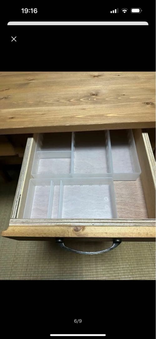 chibi ponta ☾⋆ 木製引き出しテーブル