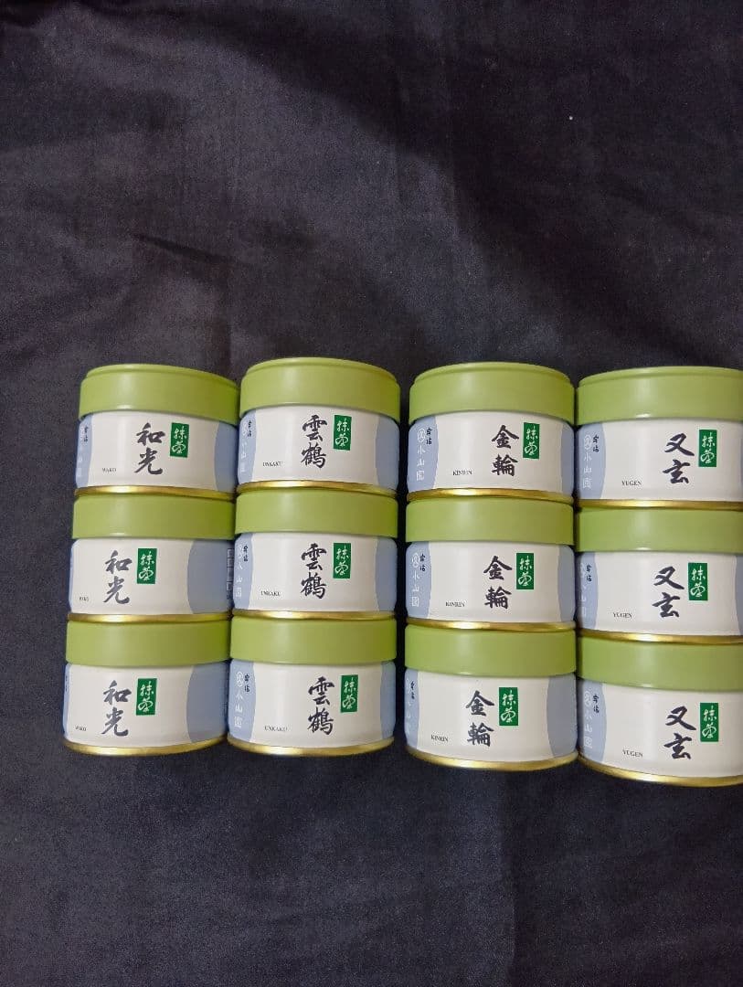 宇治抹茶丸久小山園雲鶴金輪和光又玄２０グラム各３本×１２缶