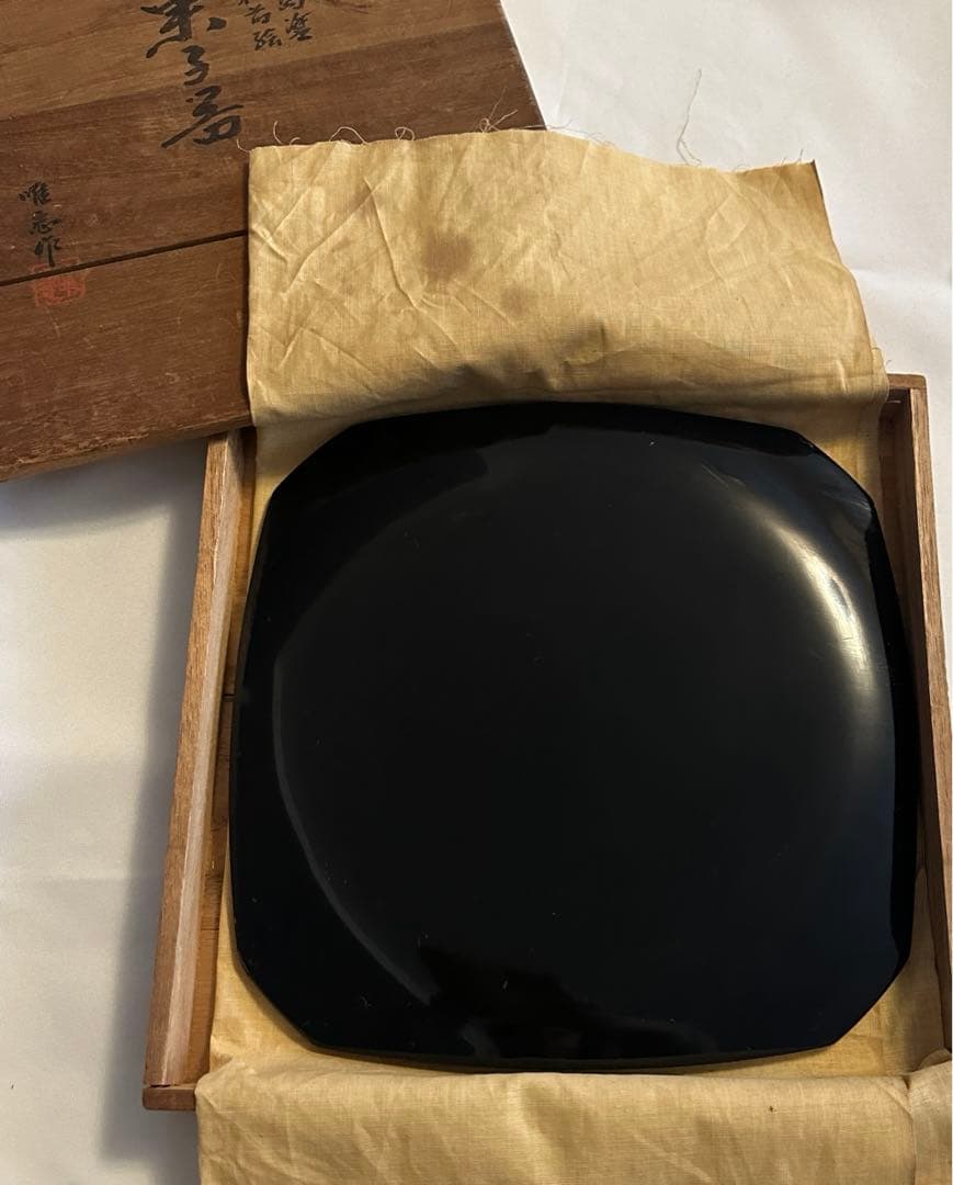 骨董品【伝統工芸品】輪島塗　菓子器