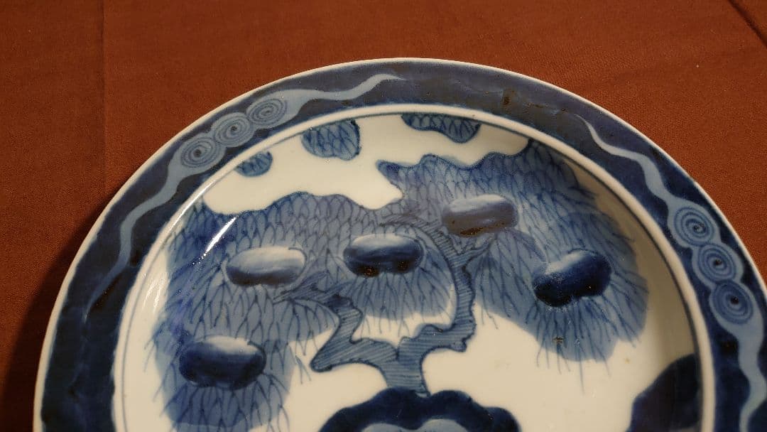 古九谷　古伊万里　染付　古染付　果実文　アンティーク伊万里　江戸期　１客