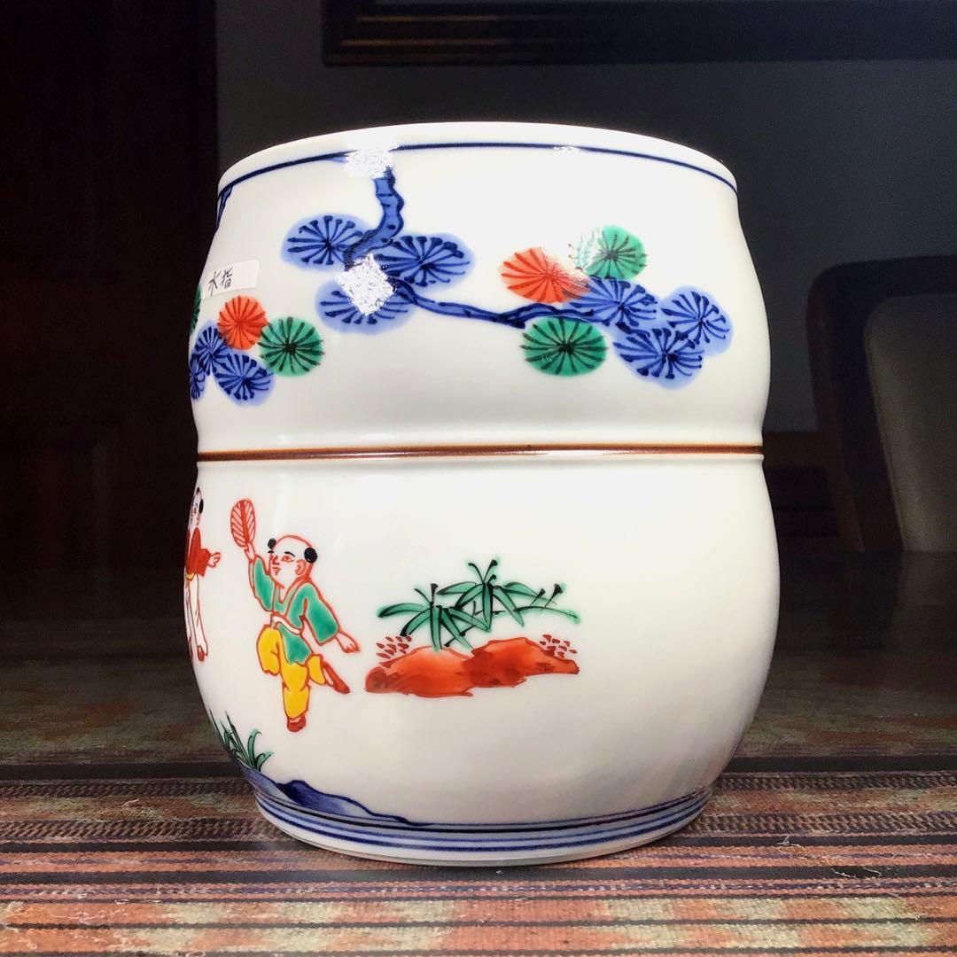 『冬うー特価』　京焼　平安 橋本龍岳　唐子　水差し