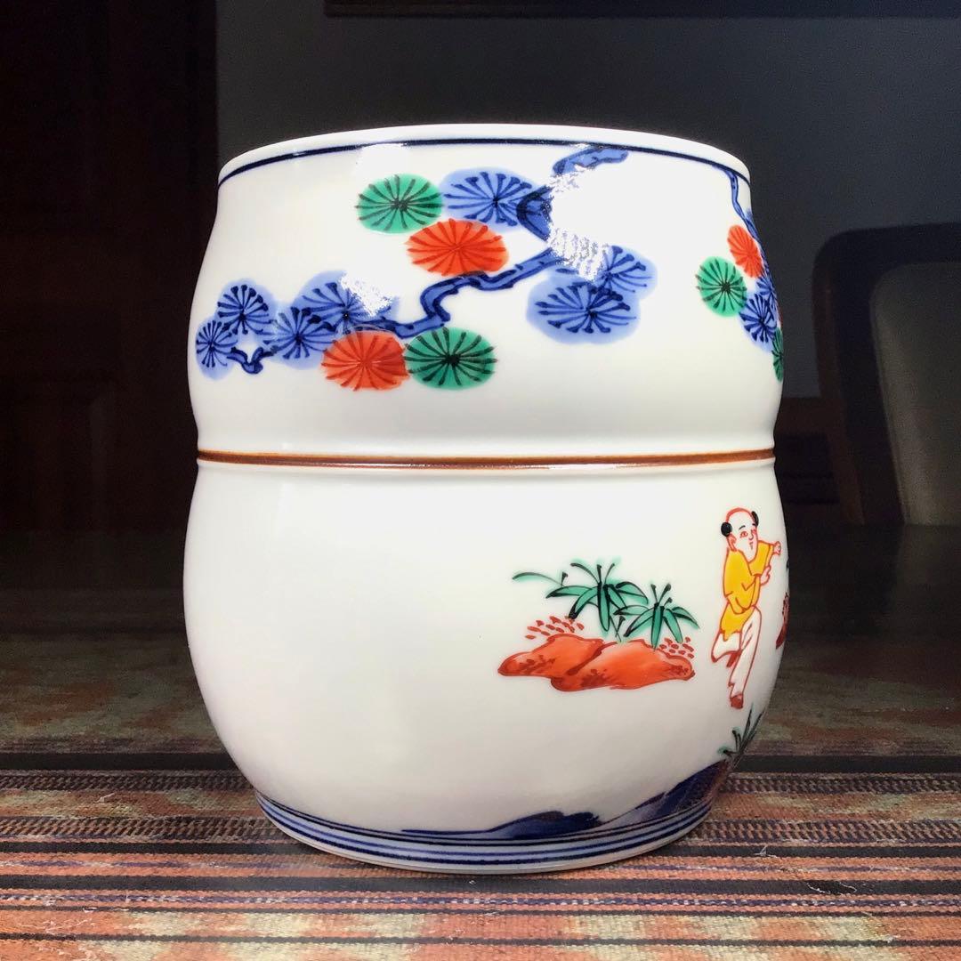 『冬うー特価』　京焼　平安 橋本龍岳　唐子　水差し