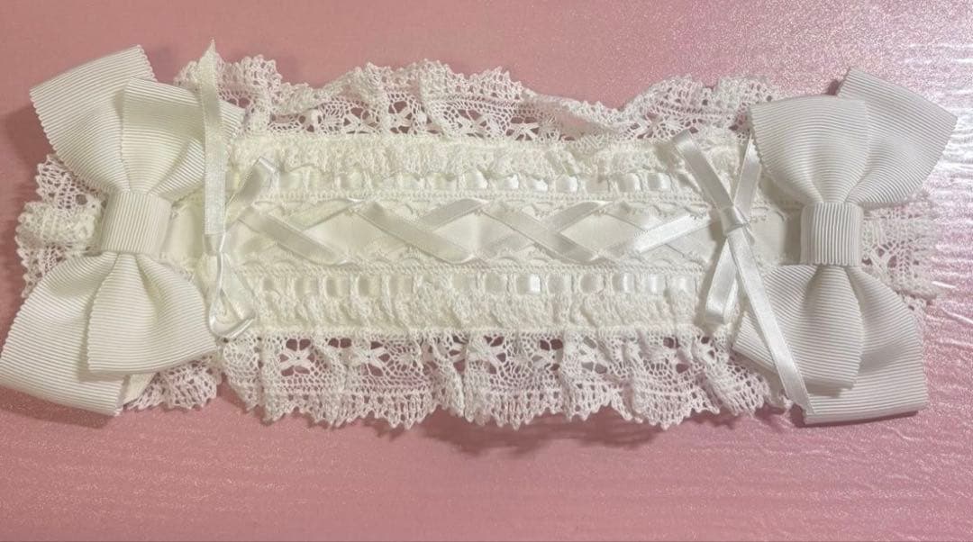 はしごレースのスピンドールヘッドドレス（バーバリー） オフ白