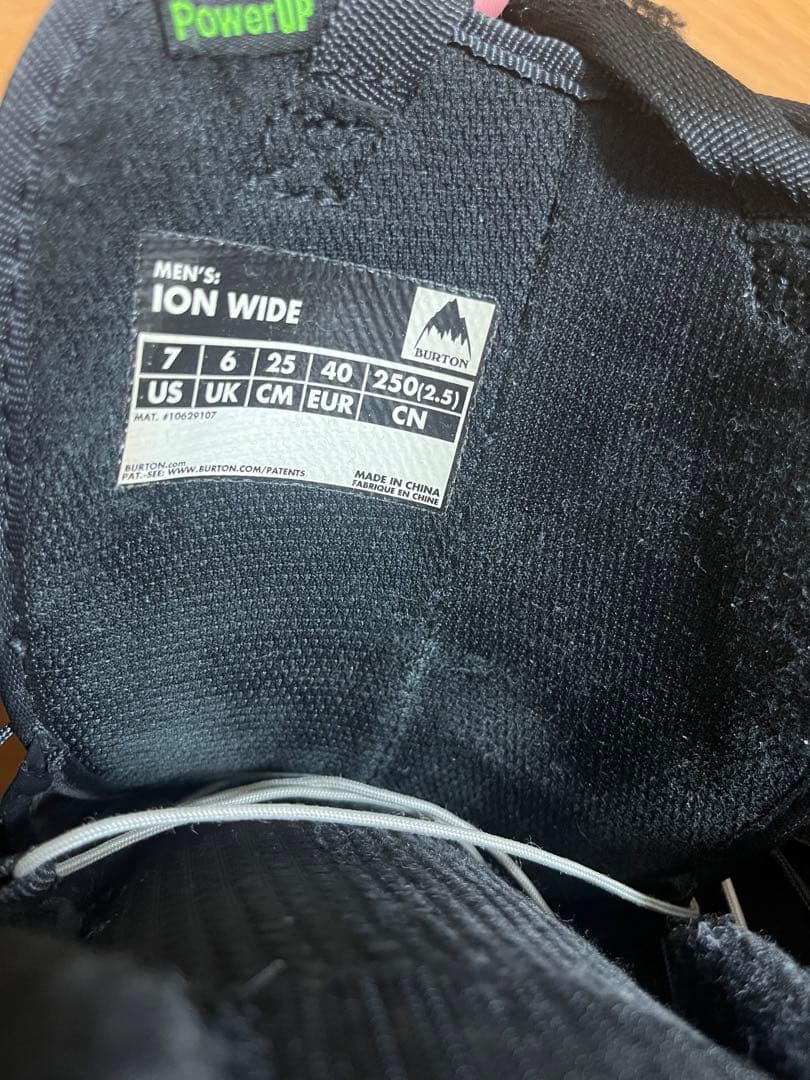 スノーボードブーツ BURTON バートン ION wide US7（25㎝）