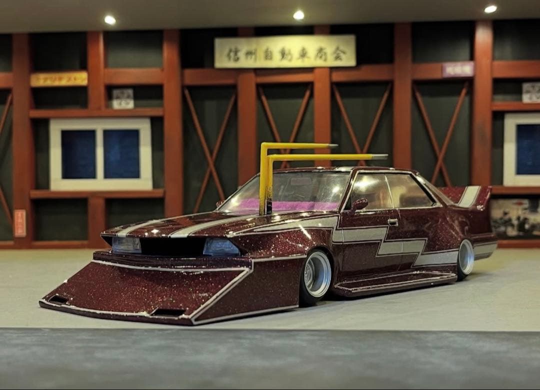 1/24 y30グロリア 完成品 街道レーサー チバラギ ワークス プラモデル車