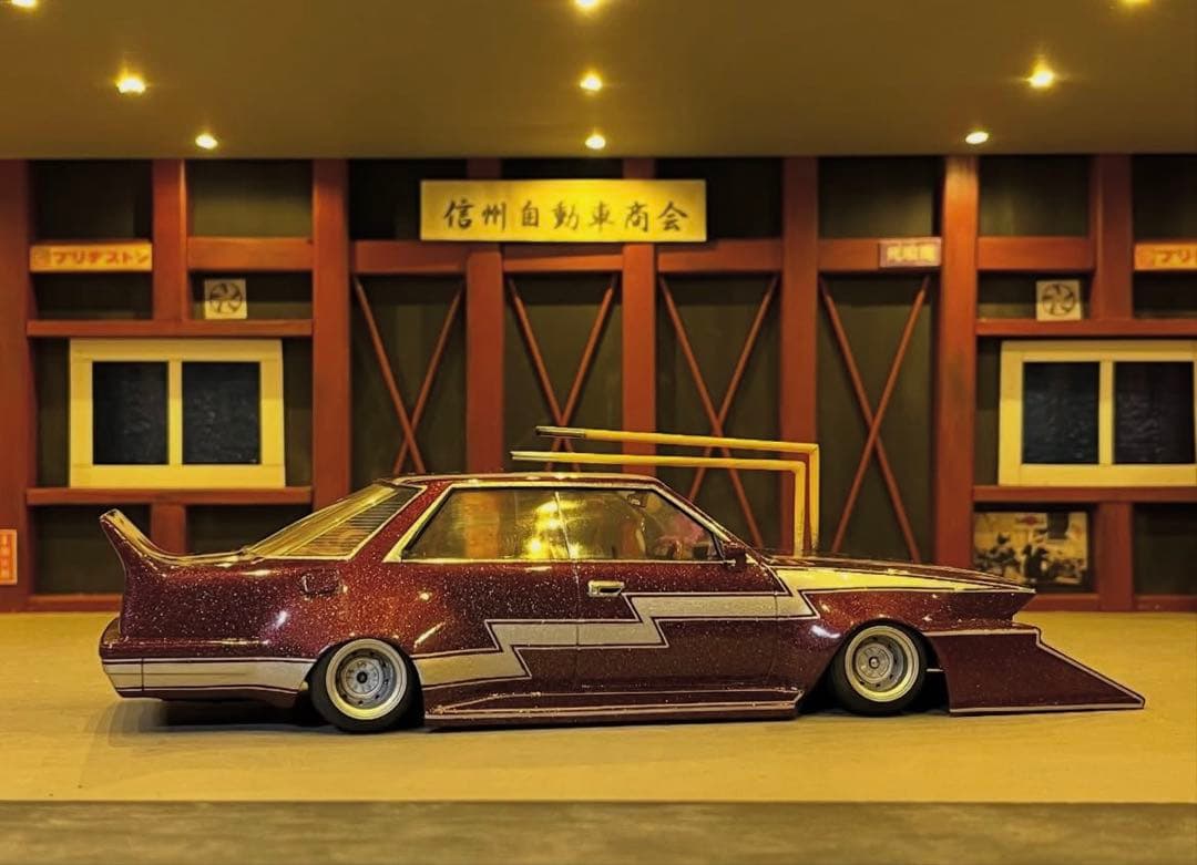 1/24 y30グロリア 完成品 街道レーサー チバラギ ワークス プラモデル車