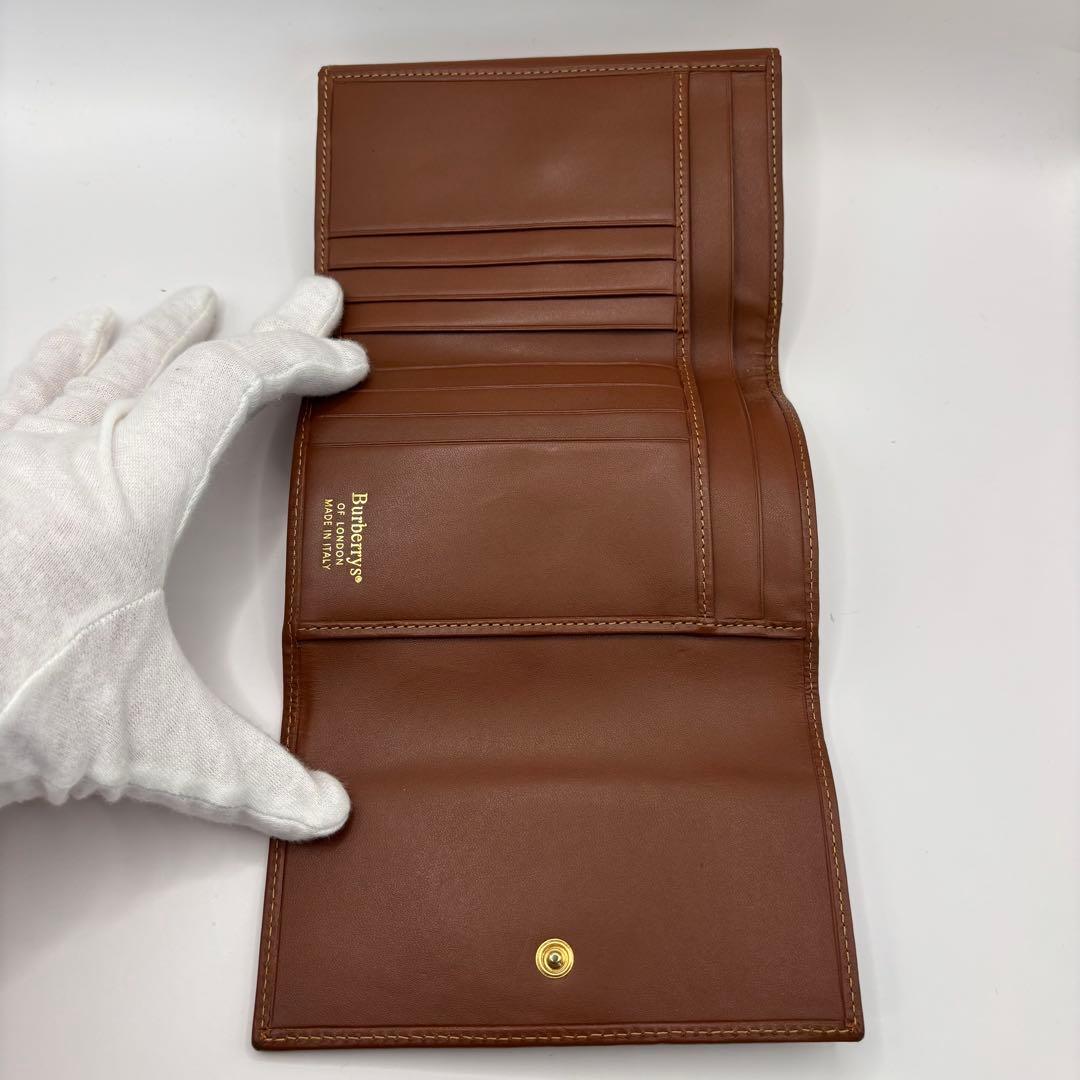 美品/希少品　BURBERRYS 二つ折り財布　チェック　グリーン　ブラウン