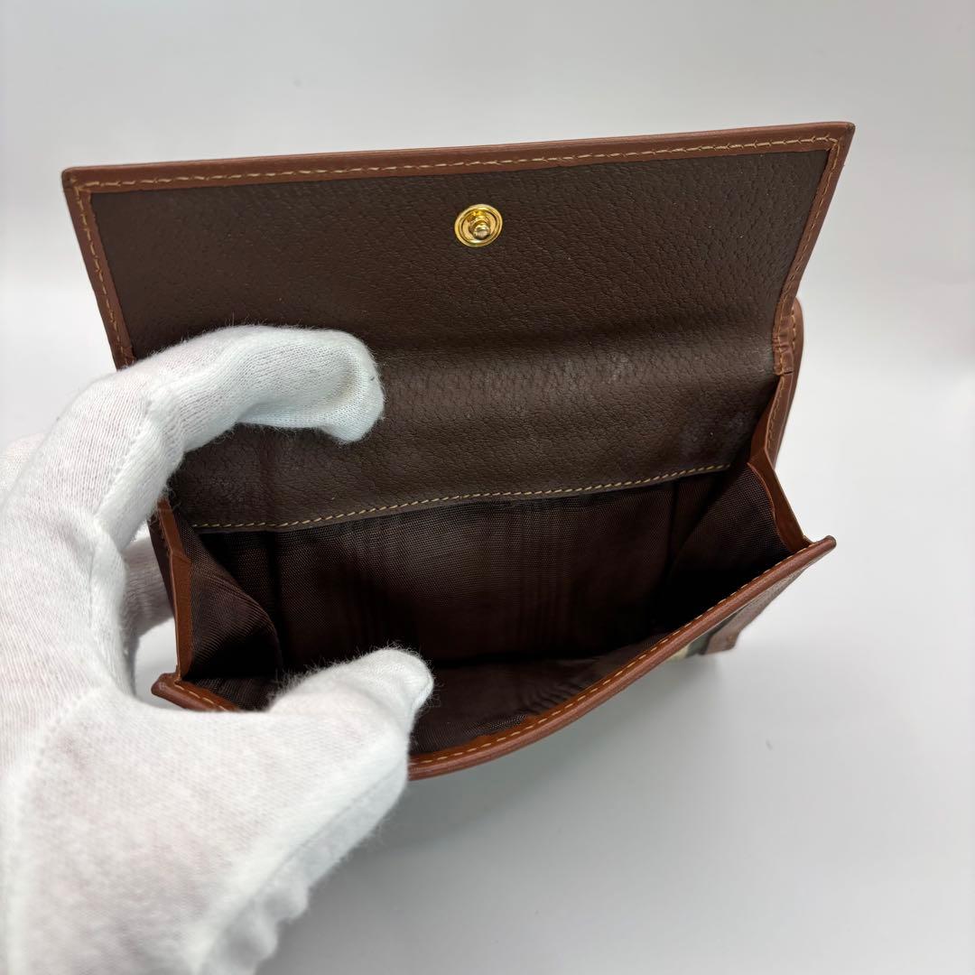 美品/希少品　BURBERRYS 二つ折り財布　チェック　グリーン　ブラウン
