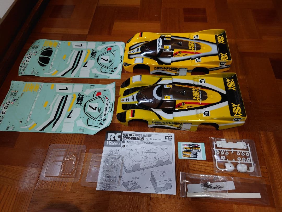 タミヤ 1/12RC ニューマン ポルシェ956 スペアボディ塗装済み【難あり】
