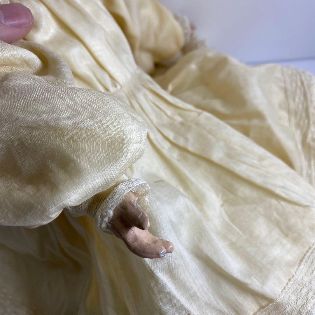 ドレッセル　アンティーク　ビスクドールブルースリープアイオープンマウス　首裏に銘