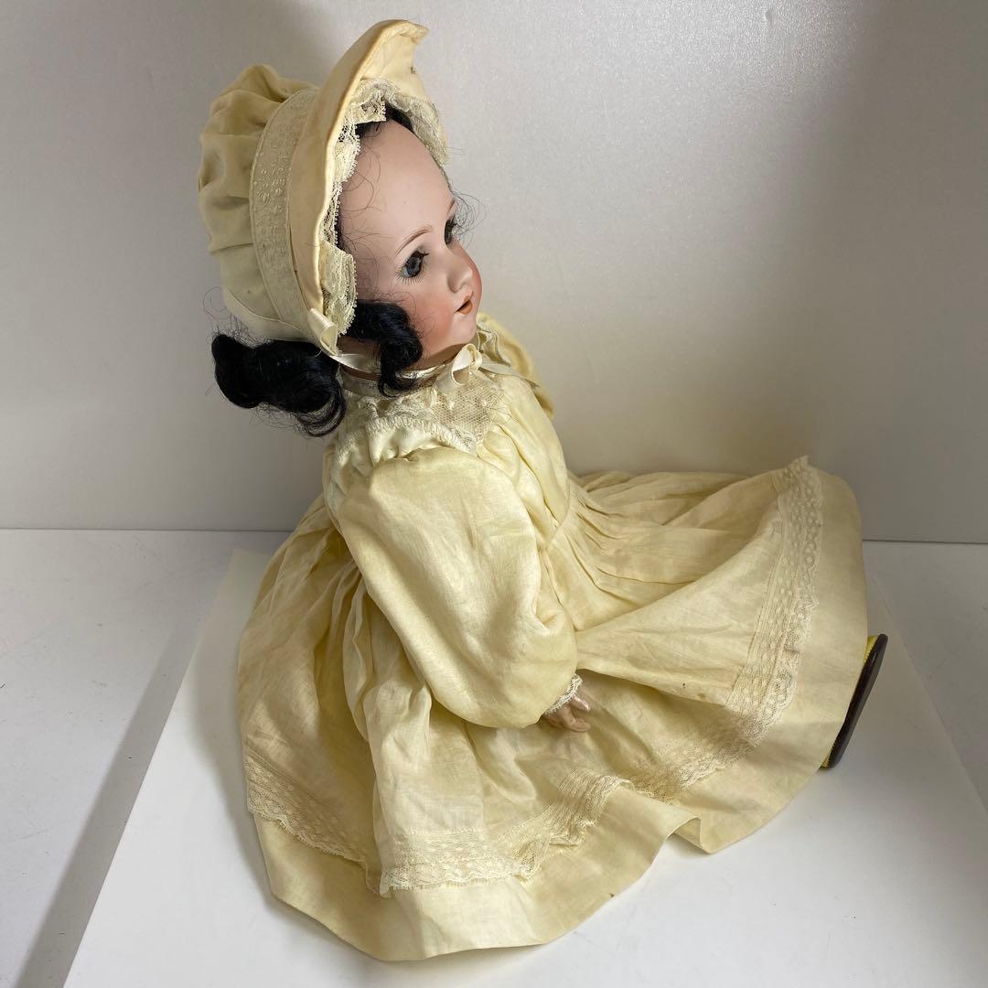 ドレッセル　アンティーク　ビスクドールブルースリープアイオープンマウス　首裏に銘