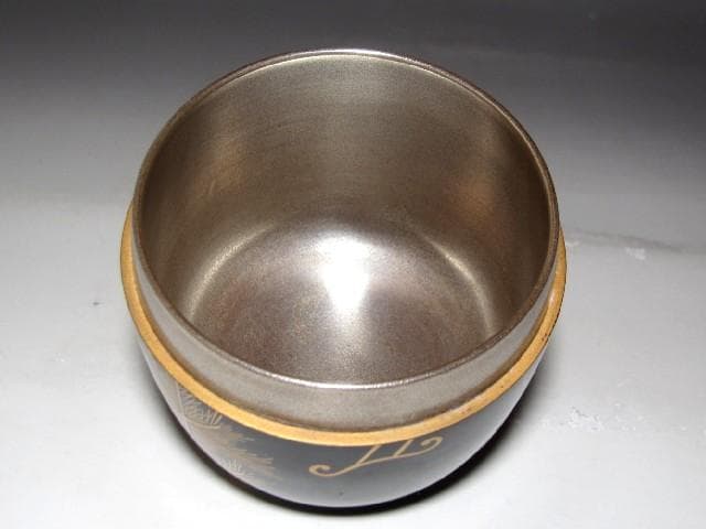 千家十職 中村宗哲 御所車蒔絵大棗 裏千家鵬雲斎花押の逸品☆ｚ775