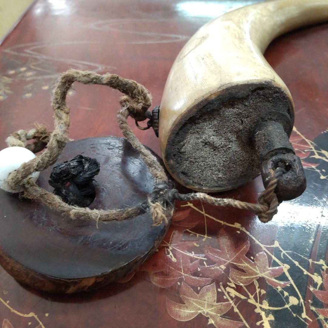 火縄銃 時代物 火薬入れ 根付 美 天然素材