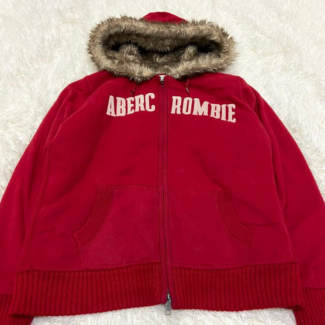 00s アバクロ ファー裏地 フルジップ パーカー シャギーY2K
