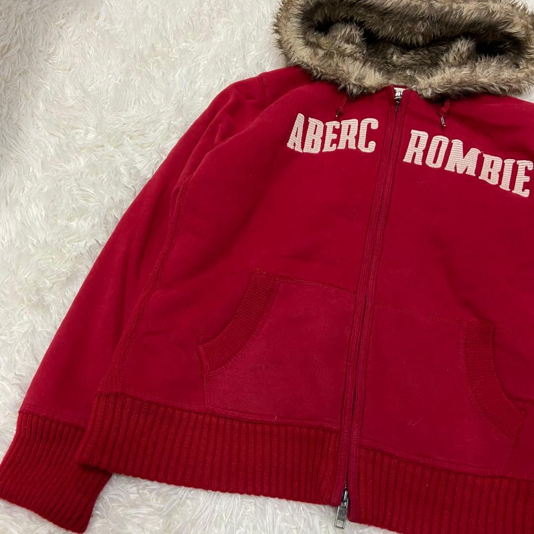 00s アバクロ ファー裏地 フルジップ パーカー シャギーY2K