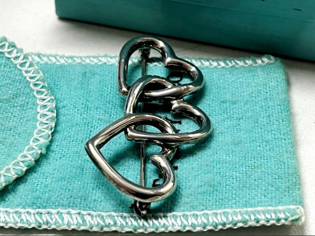 TIFFANY&Co./ティファニー シルバー925 トリプルハート ブローチ