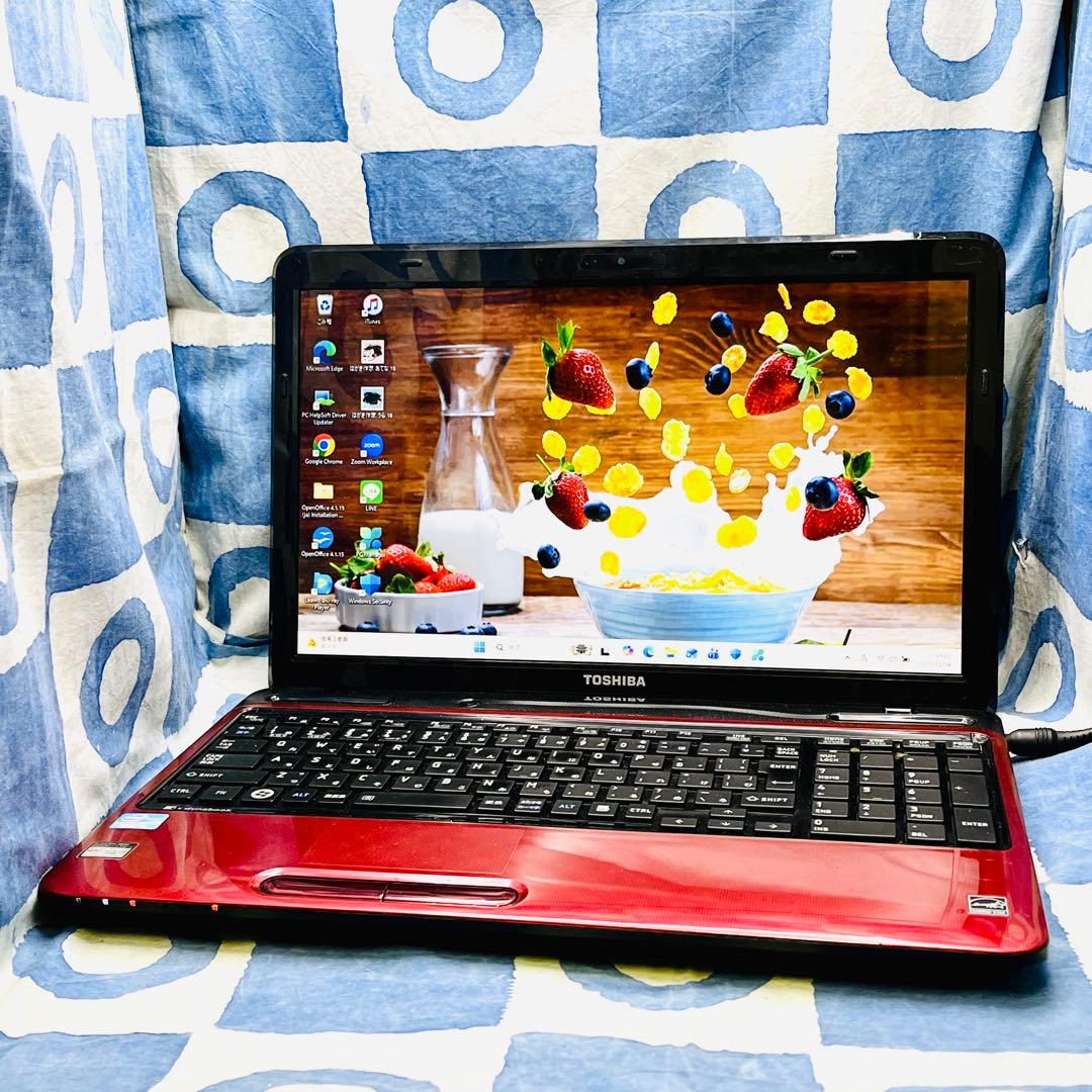 SSDでサクサク快適☆高性能i5☆大人気赤ノートパソコン♪ブルーレイ！Win11