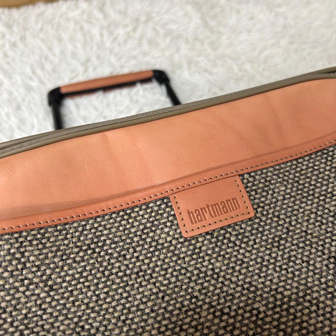 タグ付き✨ hartmann ツイード×レザー トラベルキャリーケース トロリー