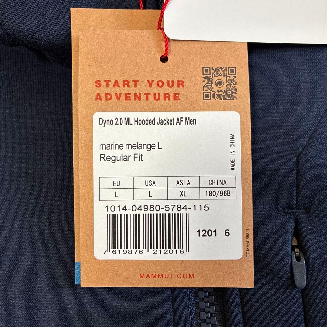 新品　MAMMUT ダイノ2.0ミッドレイヤーフーデッド ジャケット アジアン