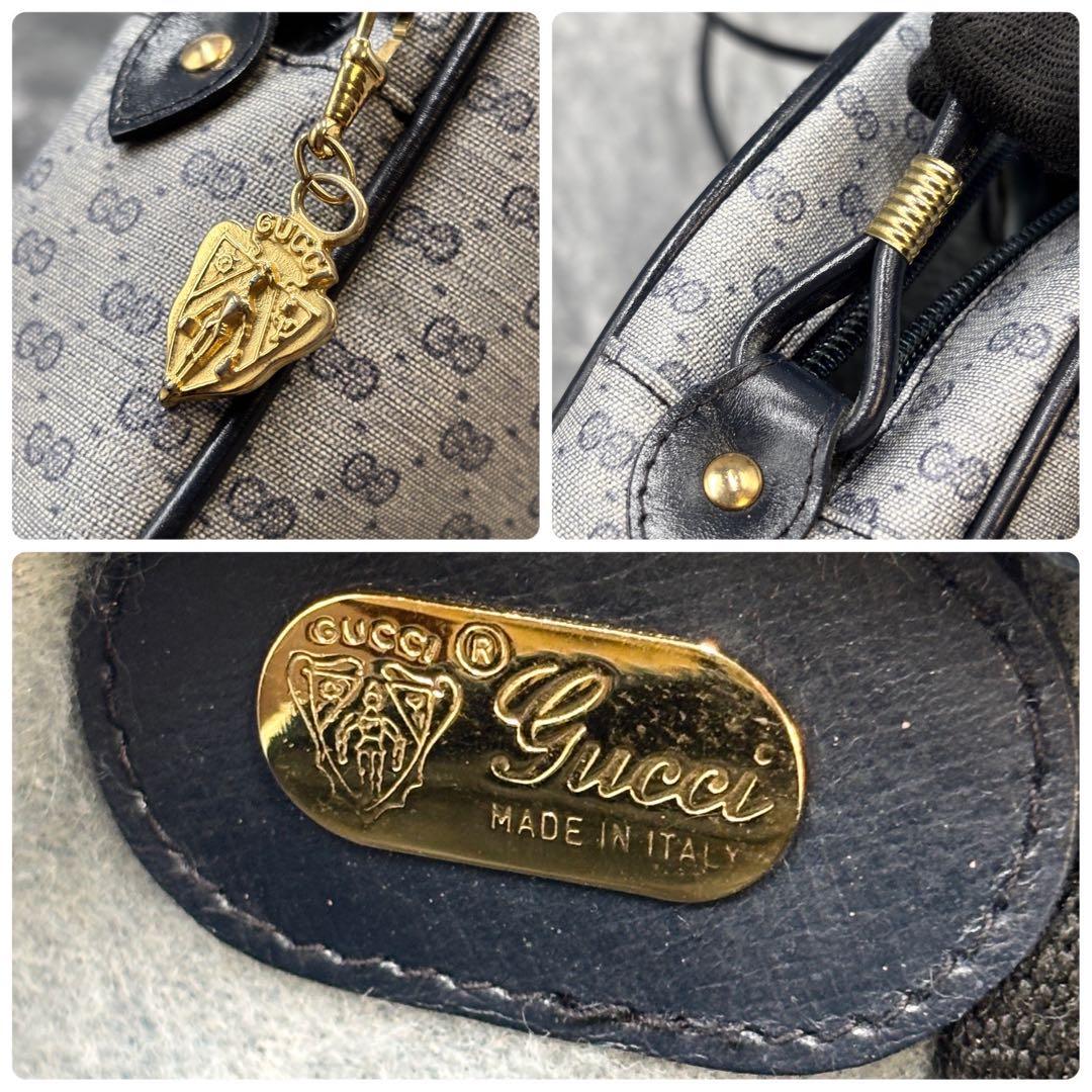 ✨美品✨GUCCI GG ショルダーバッグ ネイビー ロゴ ゴールド金具