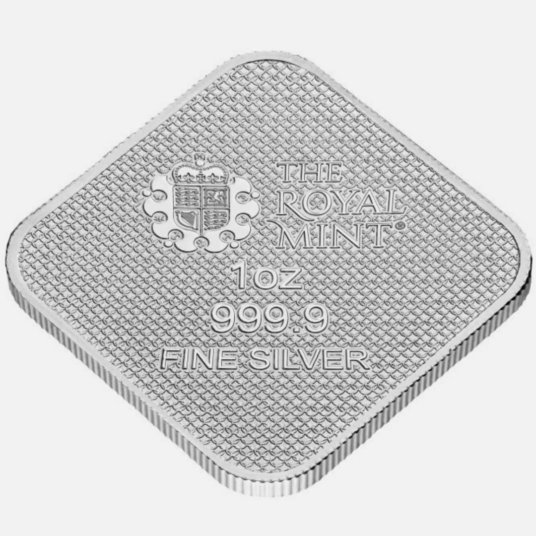 銀貨 英国 ロイヤルミント クイーンズビーストコンプリーター 四角型 1オンス