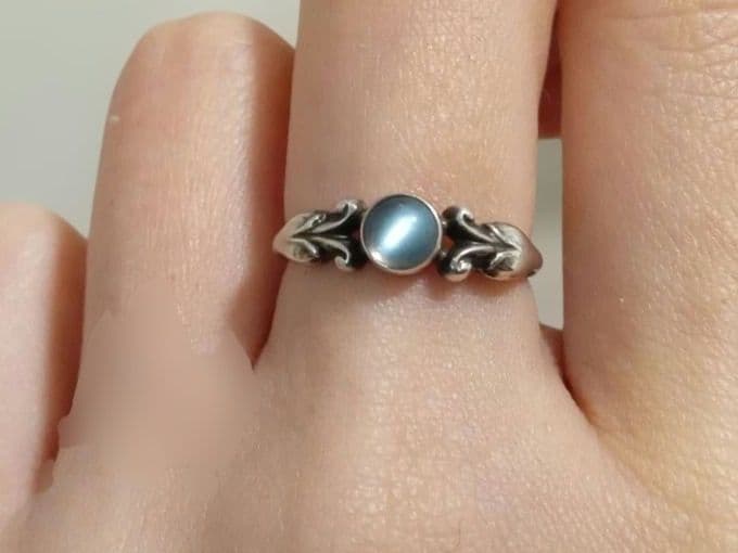 e  ジョージジェンセン リング ムーンストーン シルバー