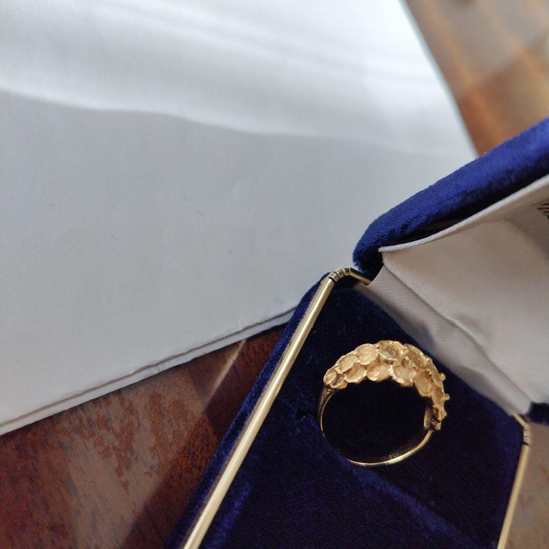 K18ゴールド テクスチャーリング ジュエリーボックス付き