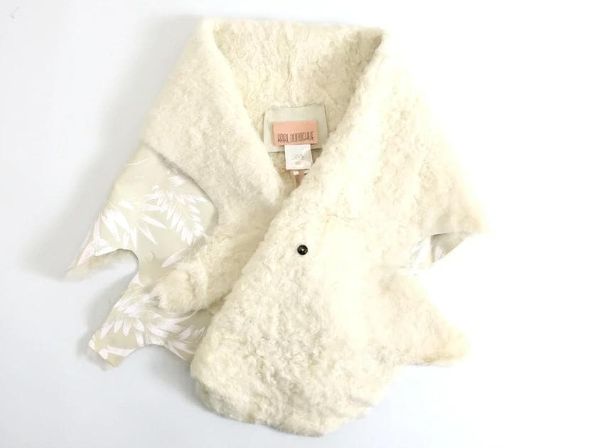 カールドノヒュー 英国製 羊革 ムートンファー マフラー シュラッグ 定7.5万