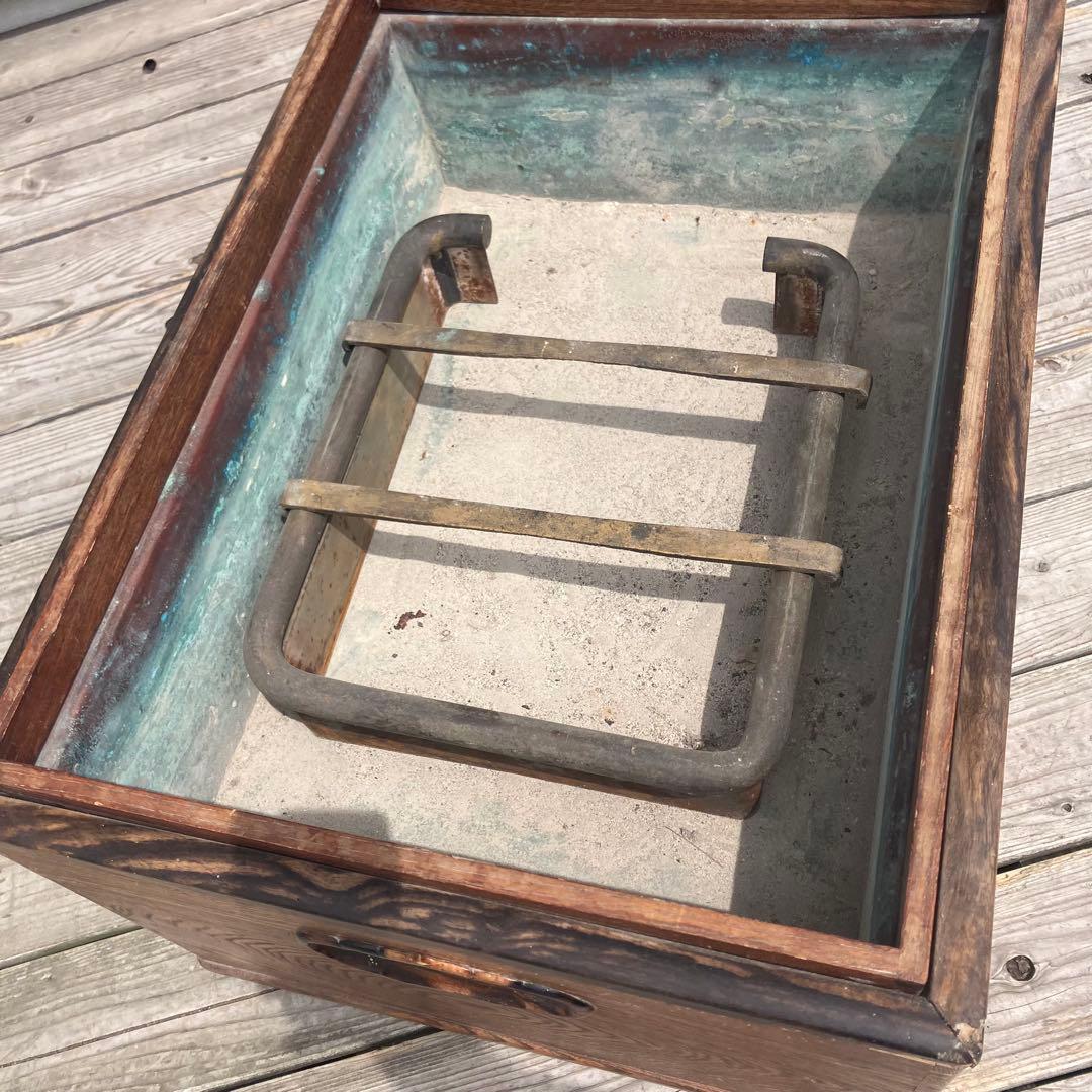 昭和レトロ 木製 長火鉢 五徳付き 5杯 引き出し収納付き 火鉢 囲炉裏 古家具