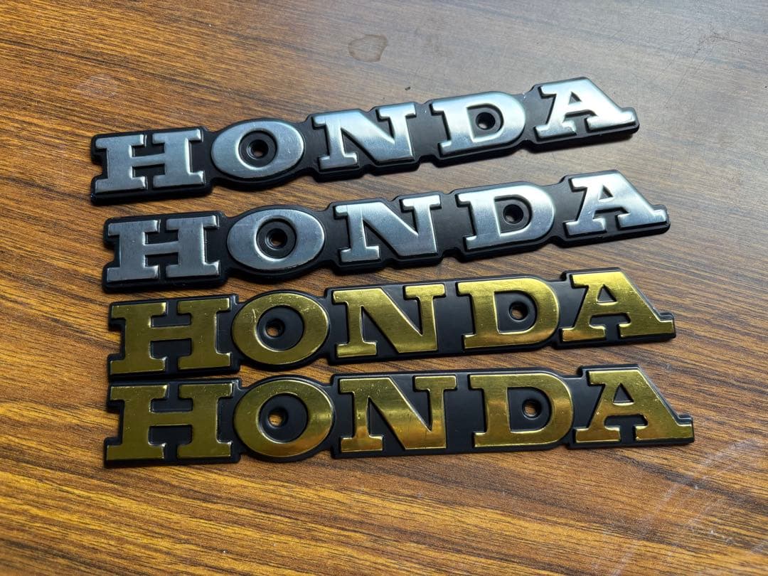 ホ*2様 ホンダ☆タンクエンブレム☆アルミ製ゴールド☆CB400FCB250T4