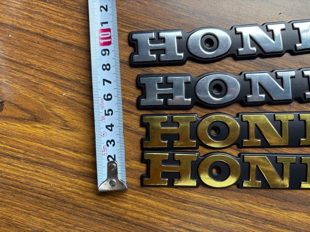 ホ*2様 ホンダ☆タンクエンブレム☆アルミ製ゴールド☆CB400FCB250T4