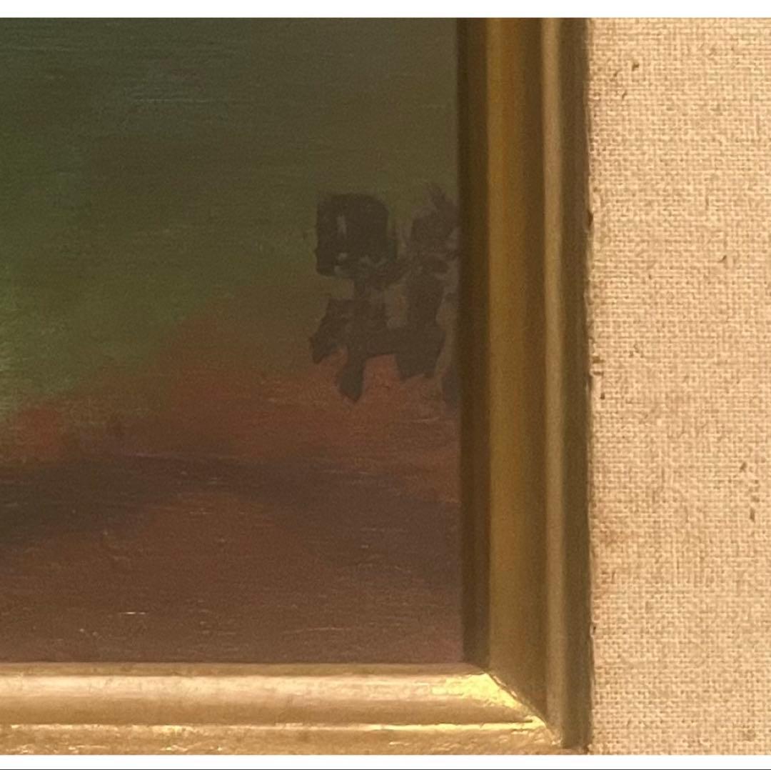 風景画 油彩画 木製フレーム