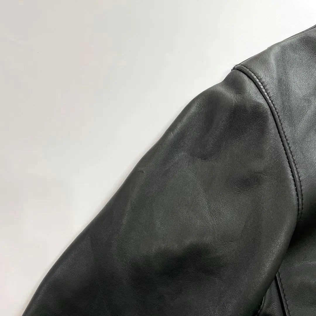 美品 とろとろ羊革 ユナイテッドアローズ シングルライダース Wジップ 黒 M