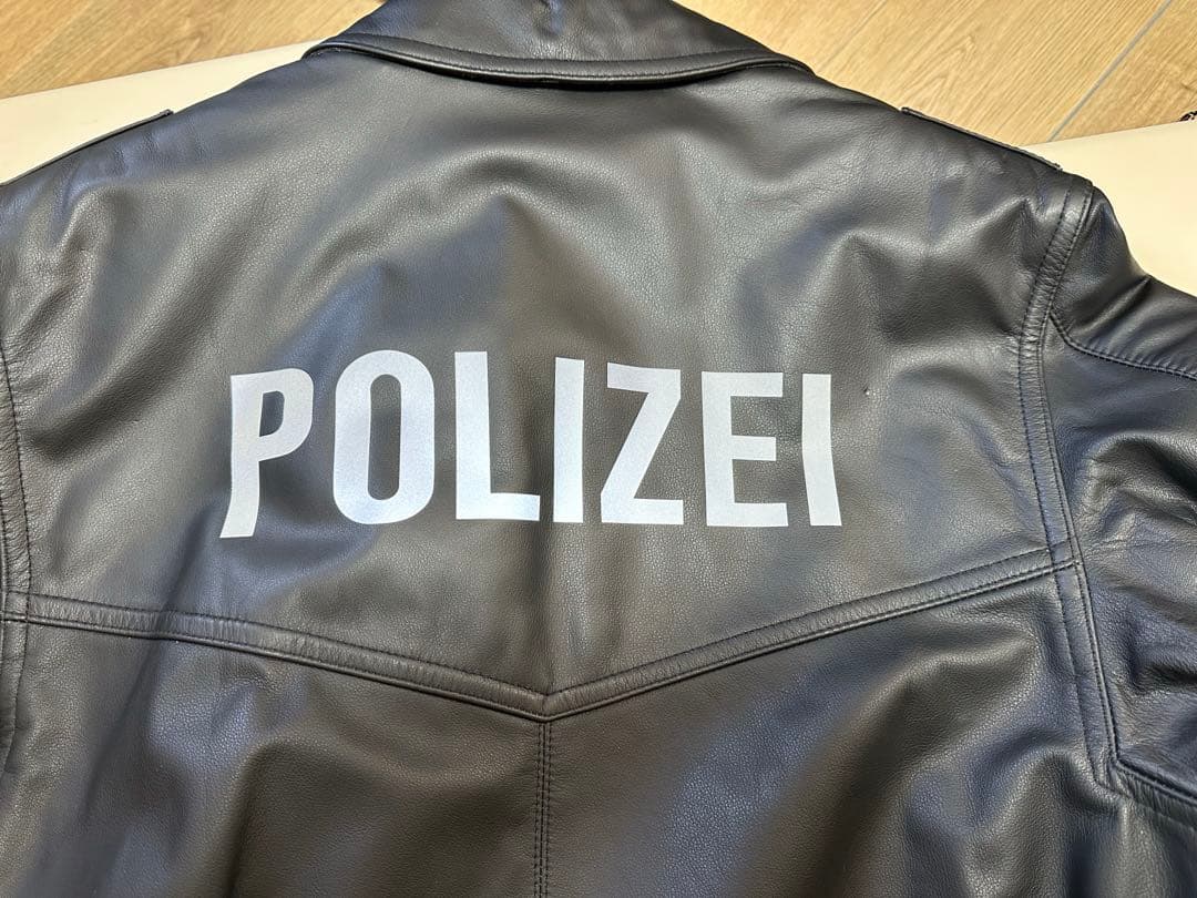 吉*郎様 ★実物★デッドストック★ドイツ連邦州警察★ライダース・レザージャケット