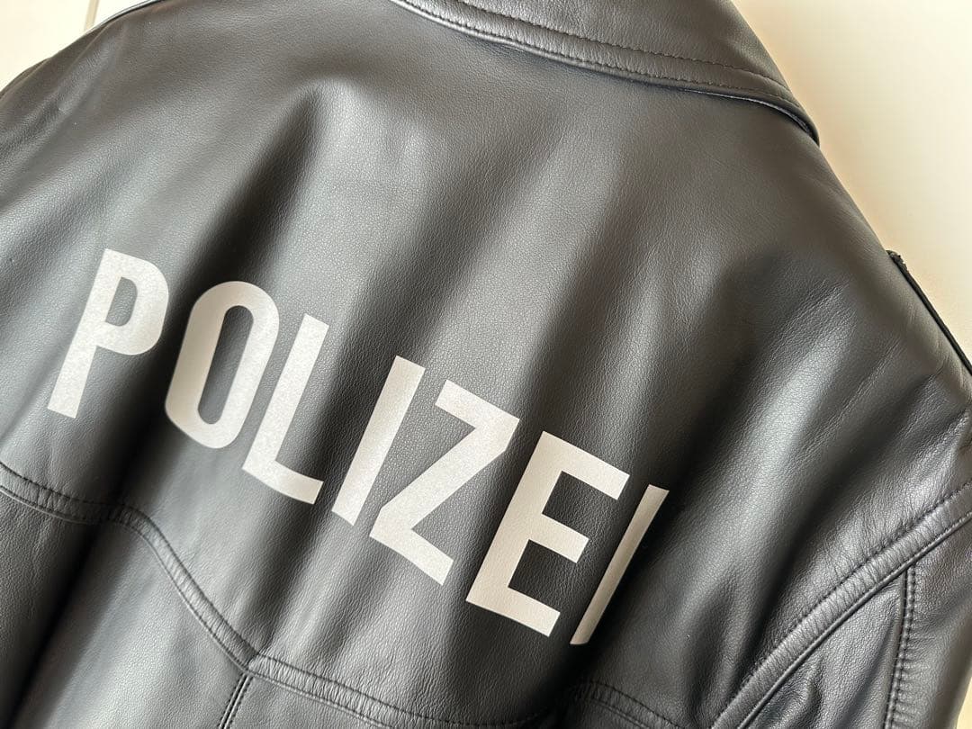 吉*郎様 ★実物★デッドストック★ドイツ連邦州警察★ライダース・レザージャケット