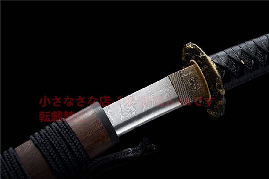 武具　刀装具　日本刀　模造刀　 肋差   短刀 【御魂】 文様鋼ねじれ紋様侍刀