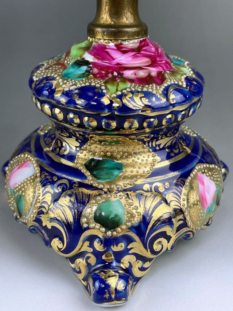 【専用】オールドニッポン ３１㎝ アールヌーボー 薔薇紋花瓶 フラワーベース