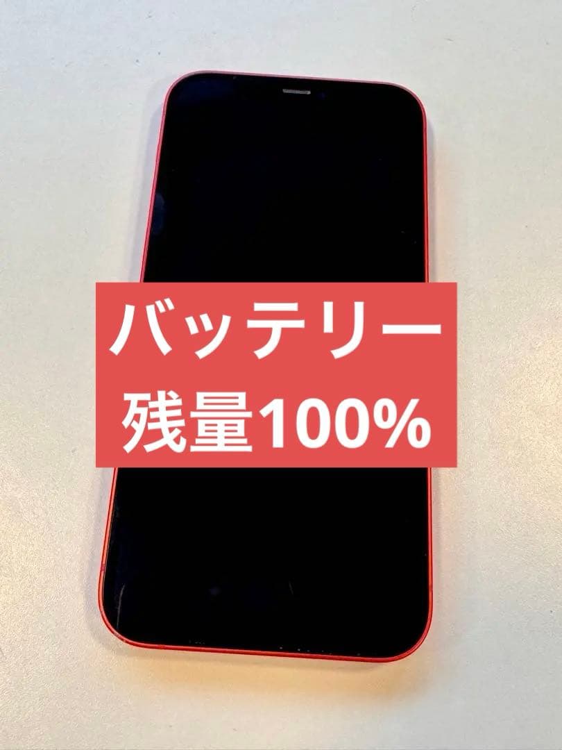 【美品】Apple iPhone 12 レッド 64GB
