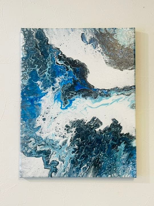 フルイドアート　ポーリングアート　抽象画　アートパネル