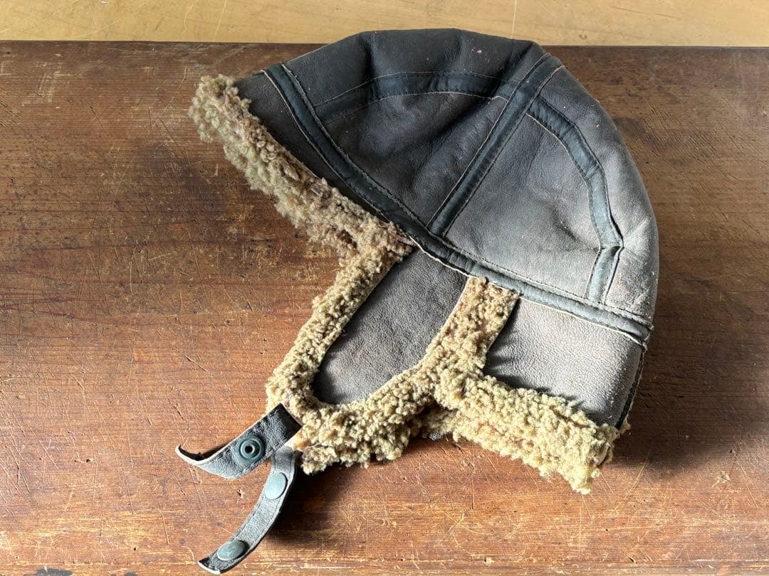 当時物 希少 ケータハム レザー フライトキャップ